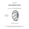A sterling silver charm bead with an engraved design and a purple gemstone set against a white background.
