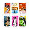 A collection of twelve tarot cards featuring various animals and symbols like the Knight, Hermit, King, and Queen of Pentacle
