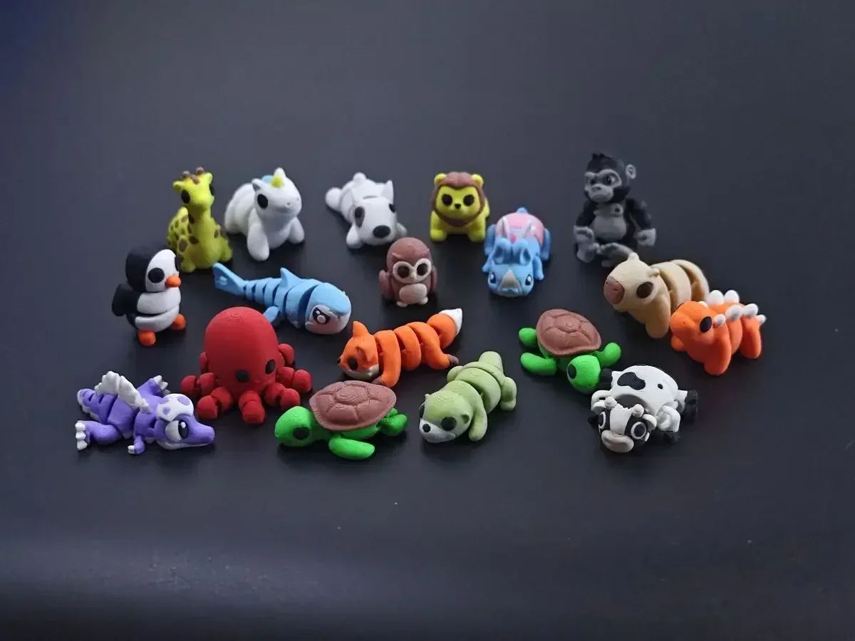 Articulated 3D Printed Animal Figurine – Poseable Desk Decor & Stress Relief Toy