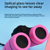 Pink optical glass lenses binoculars used for clear imaging and seeing far away