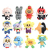 A collection of various GMMTV celebrity couple plush pendant dolls featuring characters like Lisa, Blackpink members, and oth