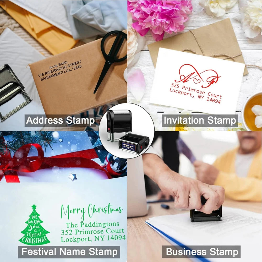 Customizable Self-Inking Rubber Stamp
