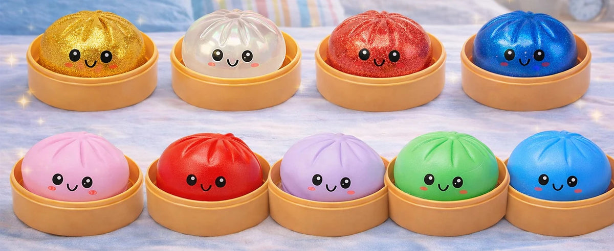 Glitter Dumpling Squishy Stress Relief Toy