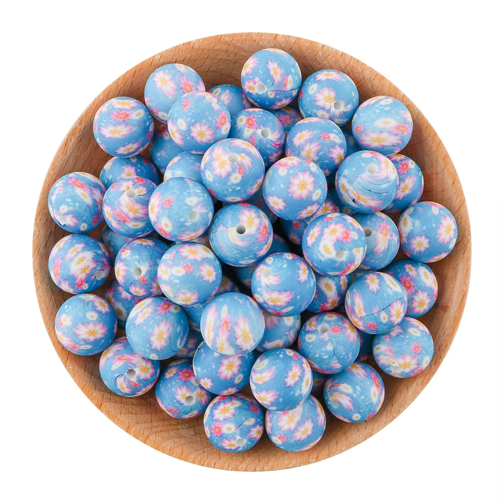 Pink Silicone Round Beads for DIY Jewelry Making