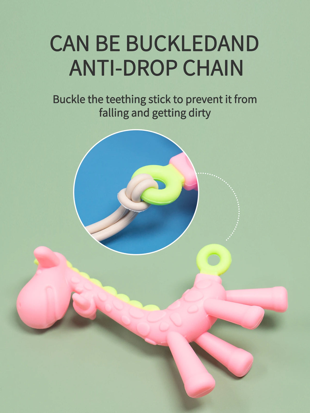 Adorable Giraffe Silicone Baby Teether