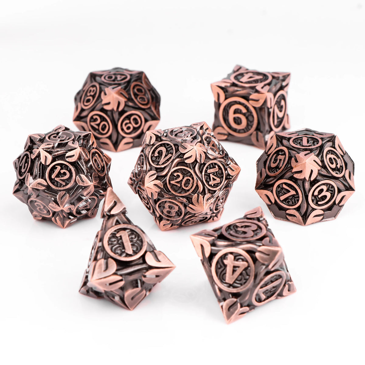 Metal Polyhedral Dice Set for Tabletop RPGs