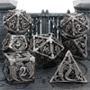Hollow Metal Polyhedral Dragon Dice Set