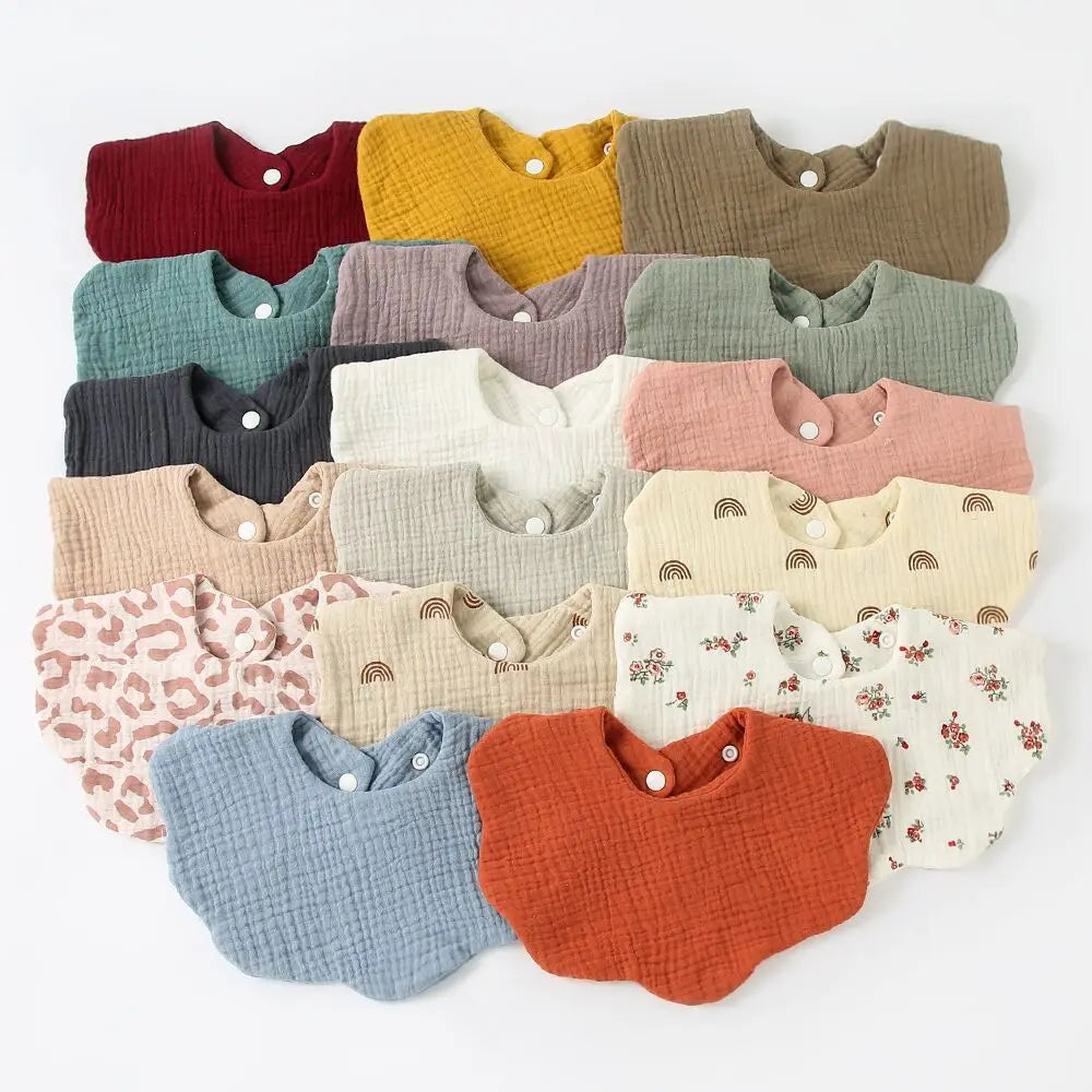 Organic Cotton Bandana Drool Bibs for Babies – 360° Absorbent, Unisex