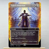 A Magic: The Gathering card named Teferi's Protection showing a figure with glowing light and purple robes against an orange 