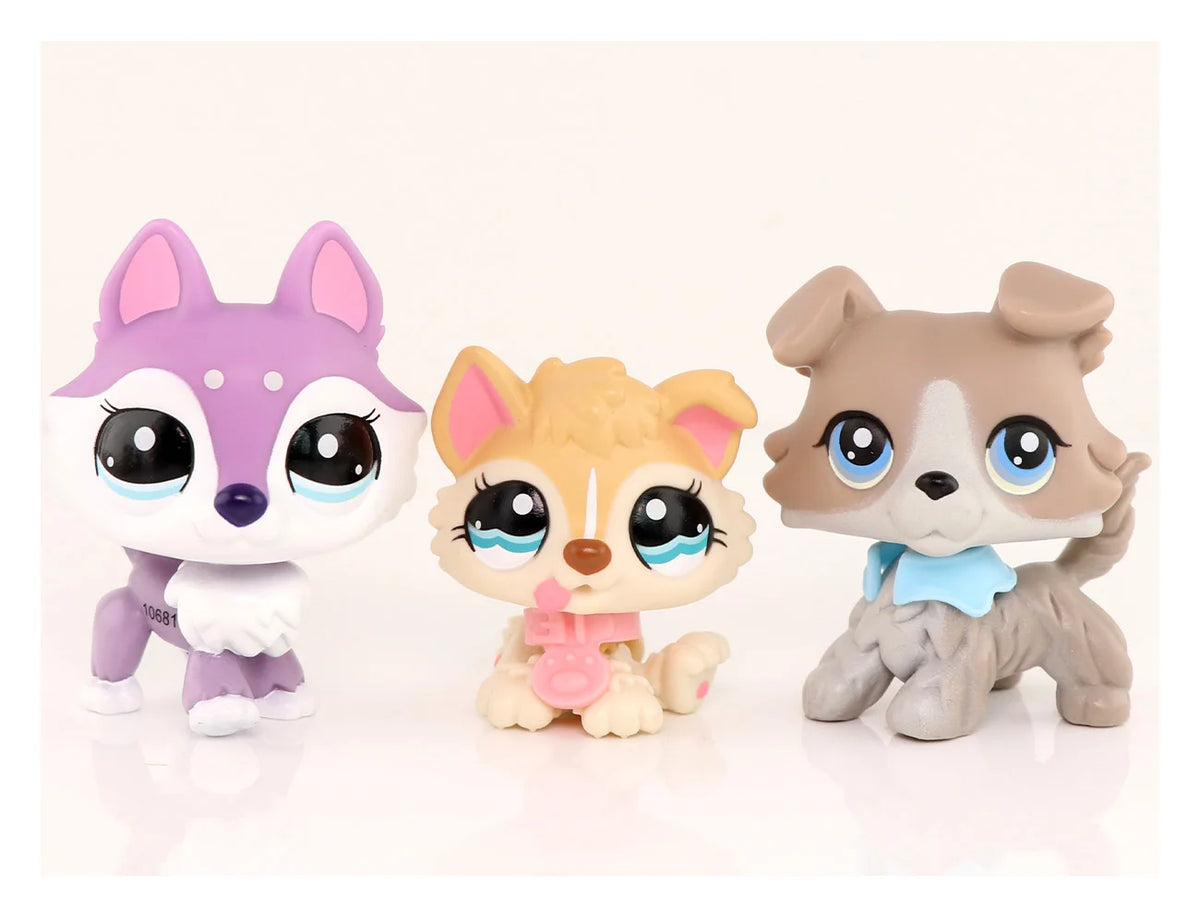 Realistic Mini Animal Figurine Set - Dogs, Cats & Fox