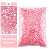 Pink glittery resin rhinestones in a pillow shape for crafts and DIY projects