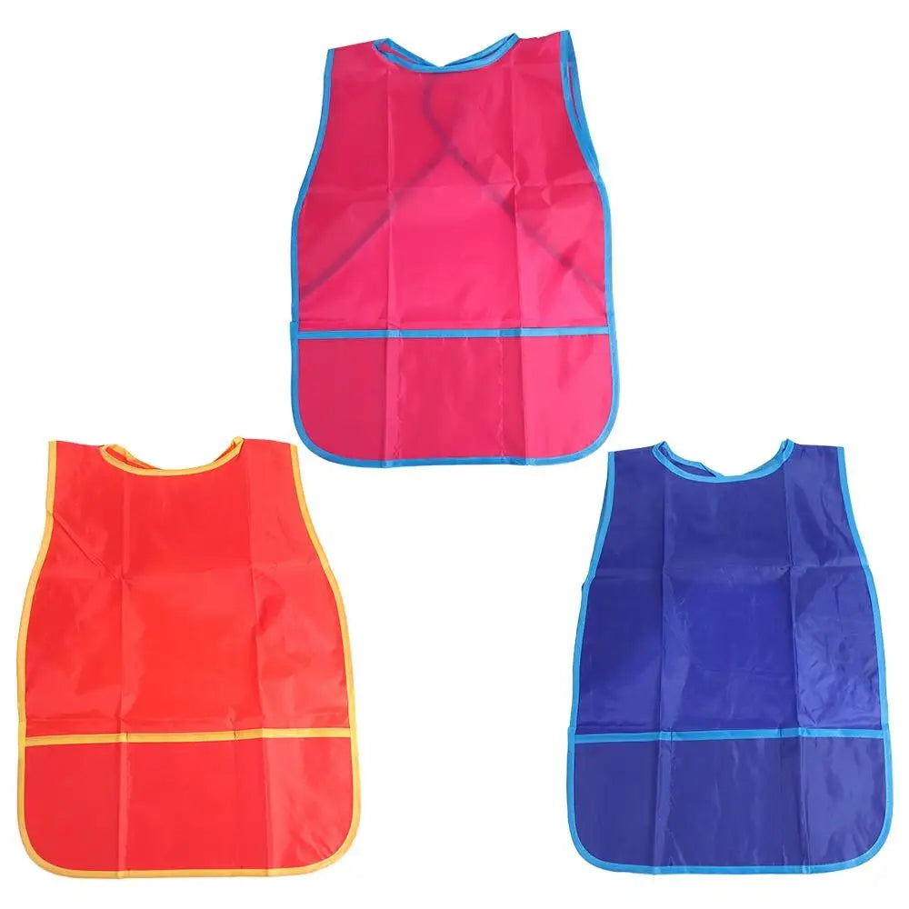 Waterproof Kids Art Smock with Pockets for Painting & Crafts