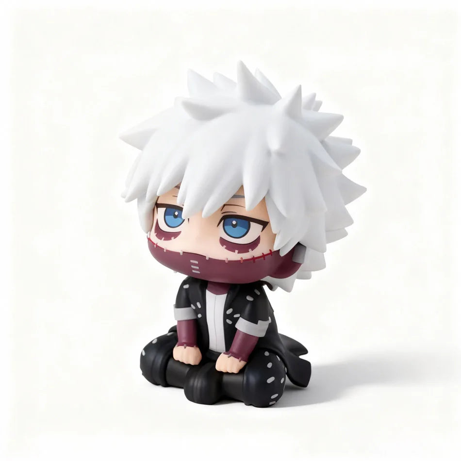 Chibi PVC figure of Tomura Shigaraki from My Hero Academia featuring white hair and a dark mask.