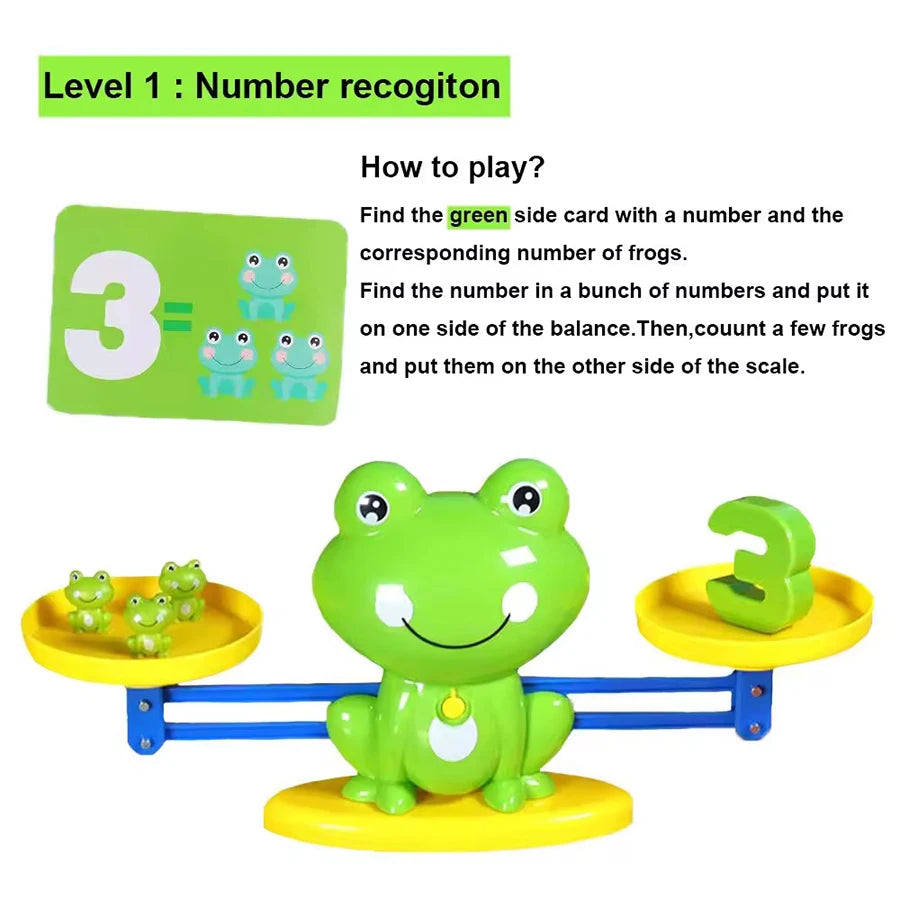Frog Balance Math Game for Kids – Early Learning Addition & Subtraction Toy