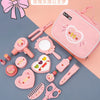 Wooden Pretend Play Makeup Set with Dressing Table & Makeup Bag