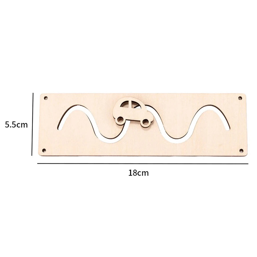 Montessori Wooden Busy Board Parts DIY Sensory Activity Set