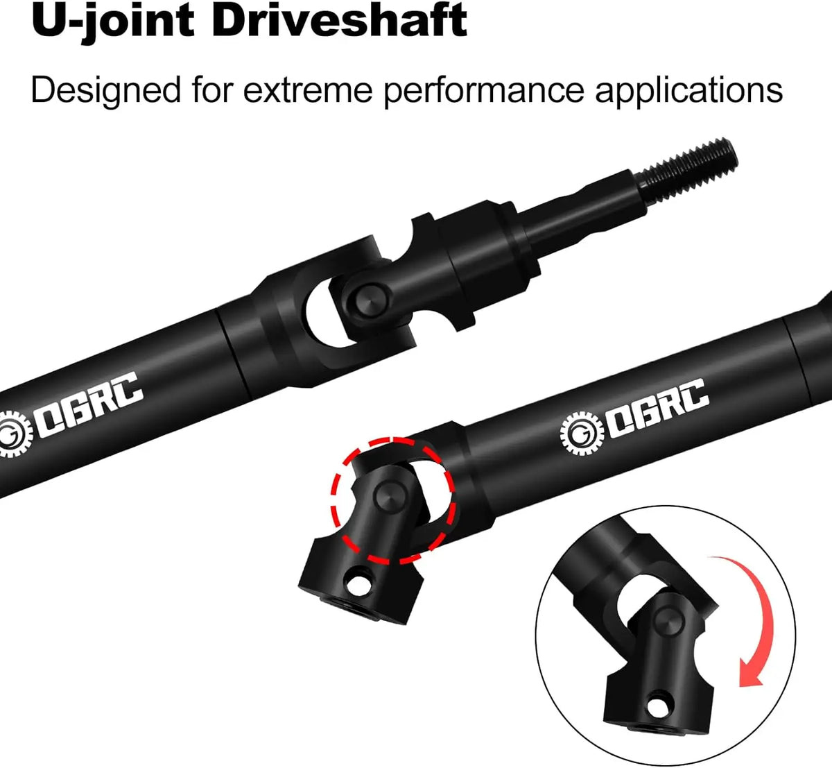 Heavy-Duty Steel Driveshaft Set for 1/10 RC Trucks
