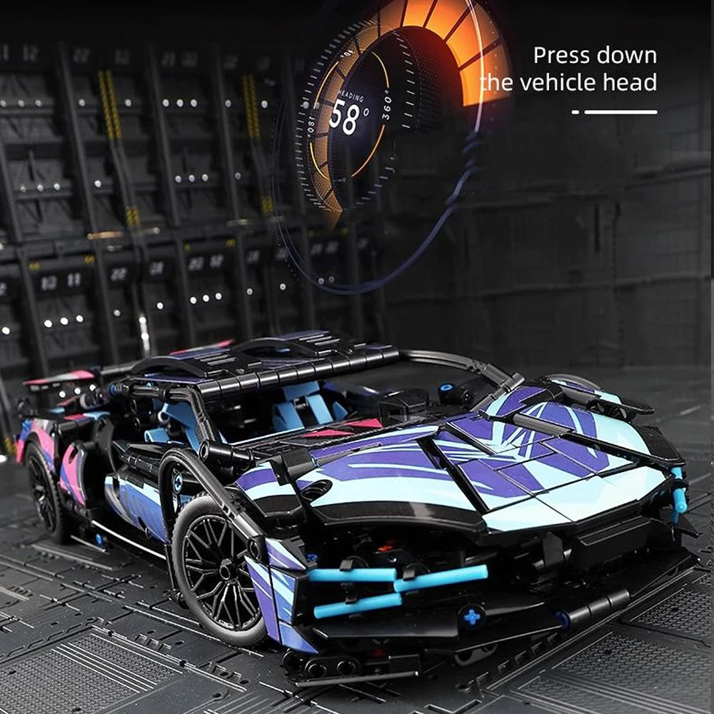 1,314-Piece Mechanical Supercar Building Kit