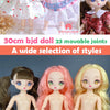 16cm Articulated Fashion Doll with Big Eyes and Dress-Up Outfit