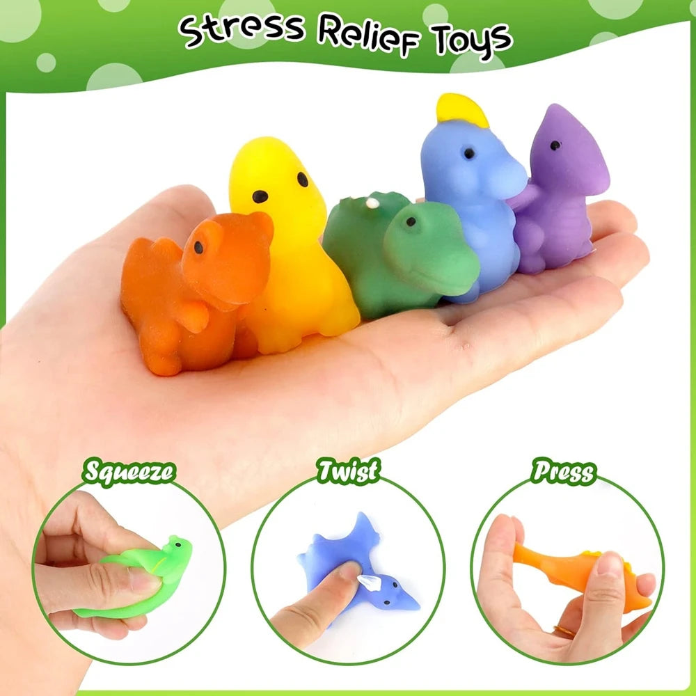 Kawaii Mochi Squishy Toys - Mini Dinosaur & Animal Stress Relief Fidgets