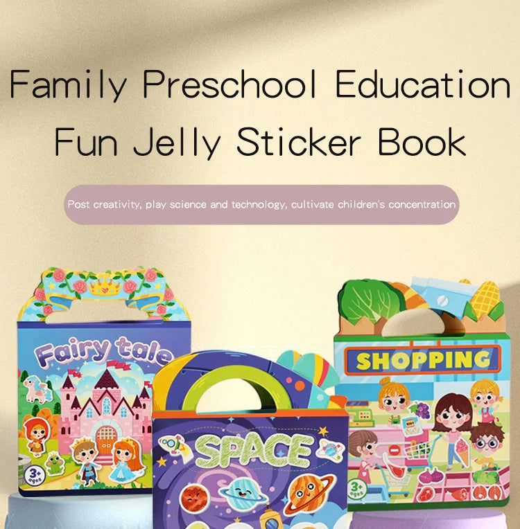 Reusable Sticker Book for Kids – Mess-Free Pretend Play & Learning Themes