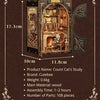 Owl Bookstore Miniature Book Nook DIY Kit with LED Lighting