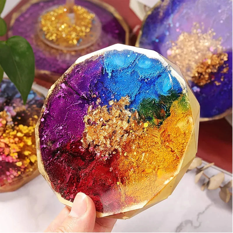 Flower-Shaped Silicone Coaster Mold for Epoxy Resin DIY