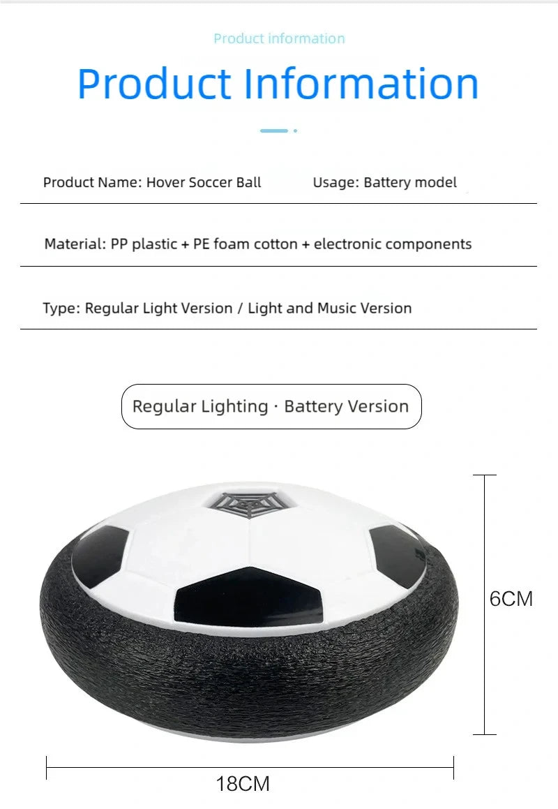 Floating Soccer Ball Toy with Air Cushion – Levitating Foam Football for Kids