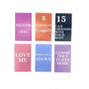 A set of tarot cards featuring various numbers and words like Matter Strength Ego Obsessed Body Love Me Wrongful Advice Gossi