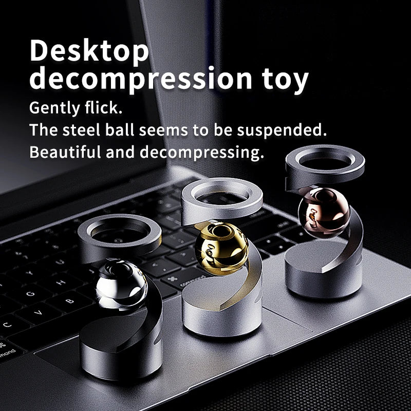 Magnetic Levitating Spinning Top – Precision Metal Desk Toy