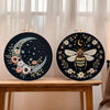 Butterfly & Moon Embroidery Kit with Floral Border