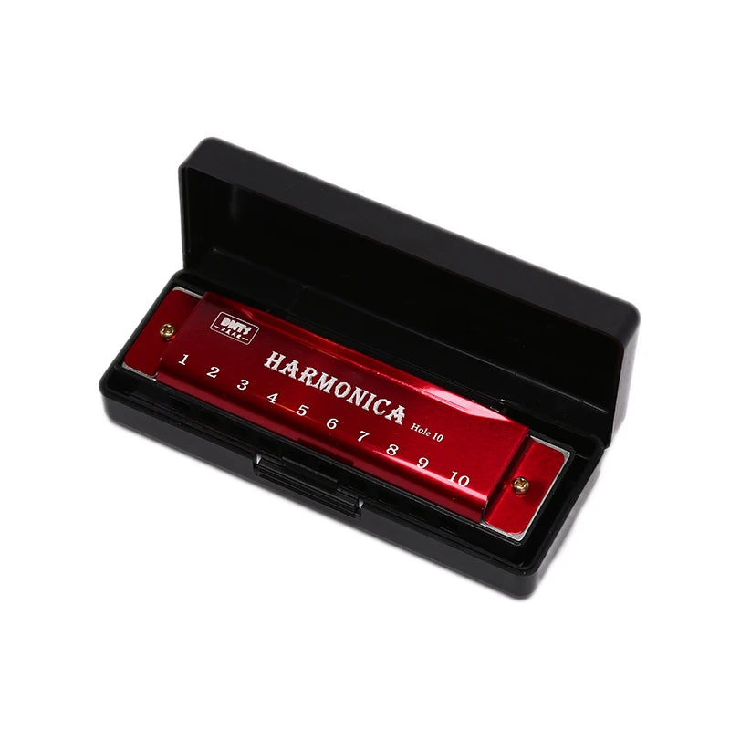 10-Hole C Key Harmonica for Beginners with Stainless Steel Covers