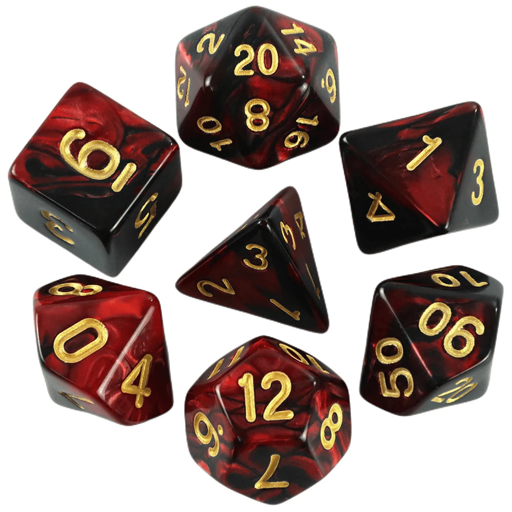Polyhedral Dice Set (7 Pieces) for Tabletop RPGs