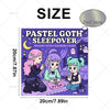 A coloring page book titled Pastel Goth Sleepover featuring spooky cute scenes and characters.