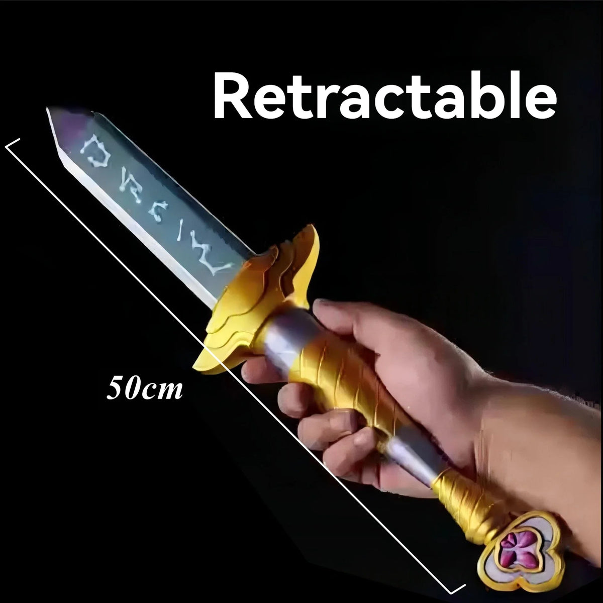 Purple Telescopic Rumi Sword Cosplay Prop
