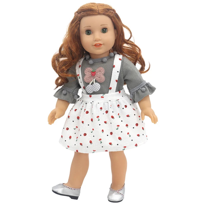 Doll Outfit Set with Hat for 17-43 cm Baby Dolls