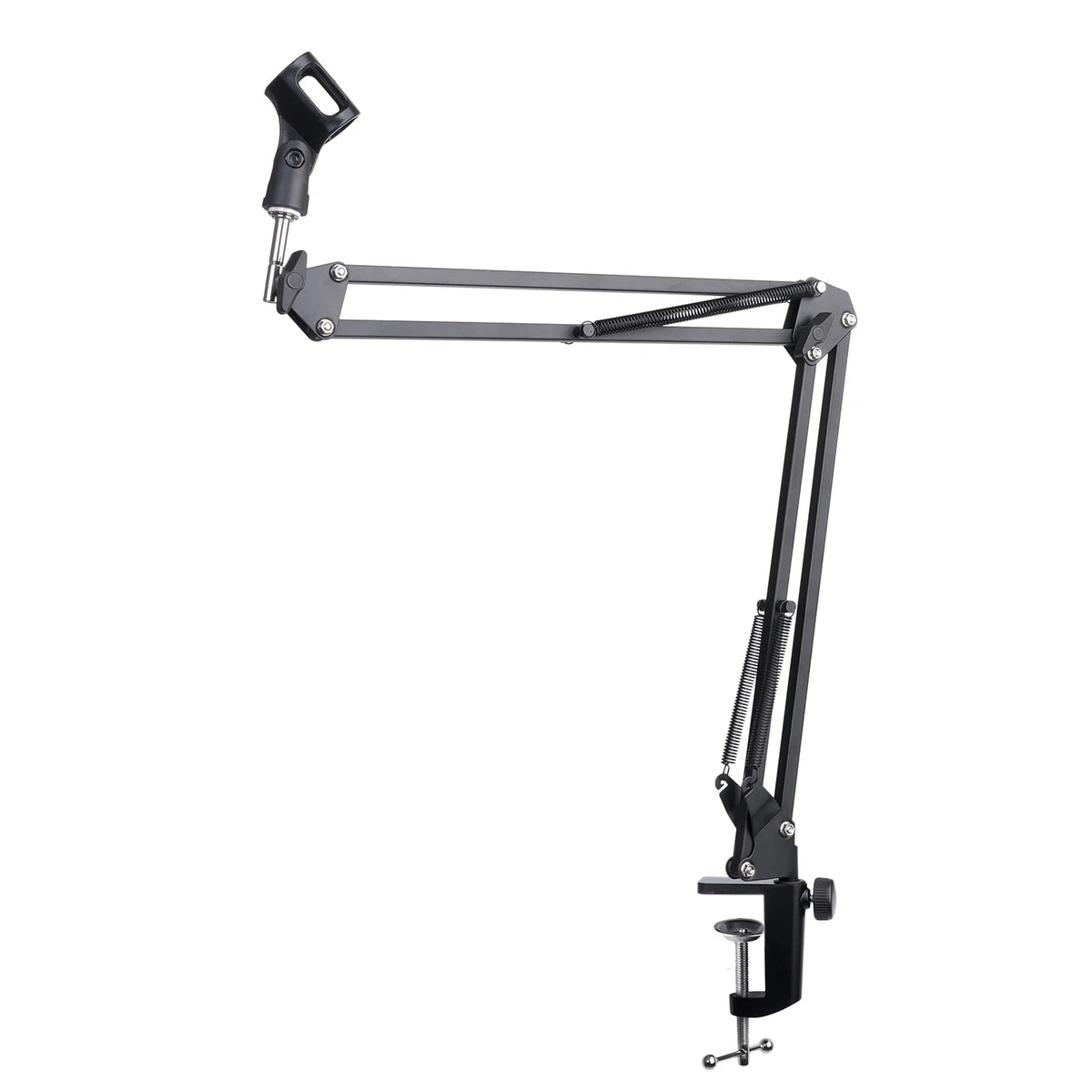 Adjustable Microphone Boom Arm with Table Mount and Mic Clip