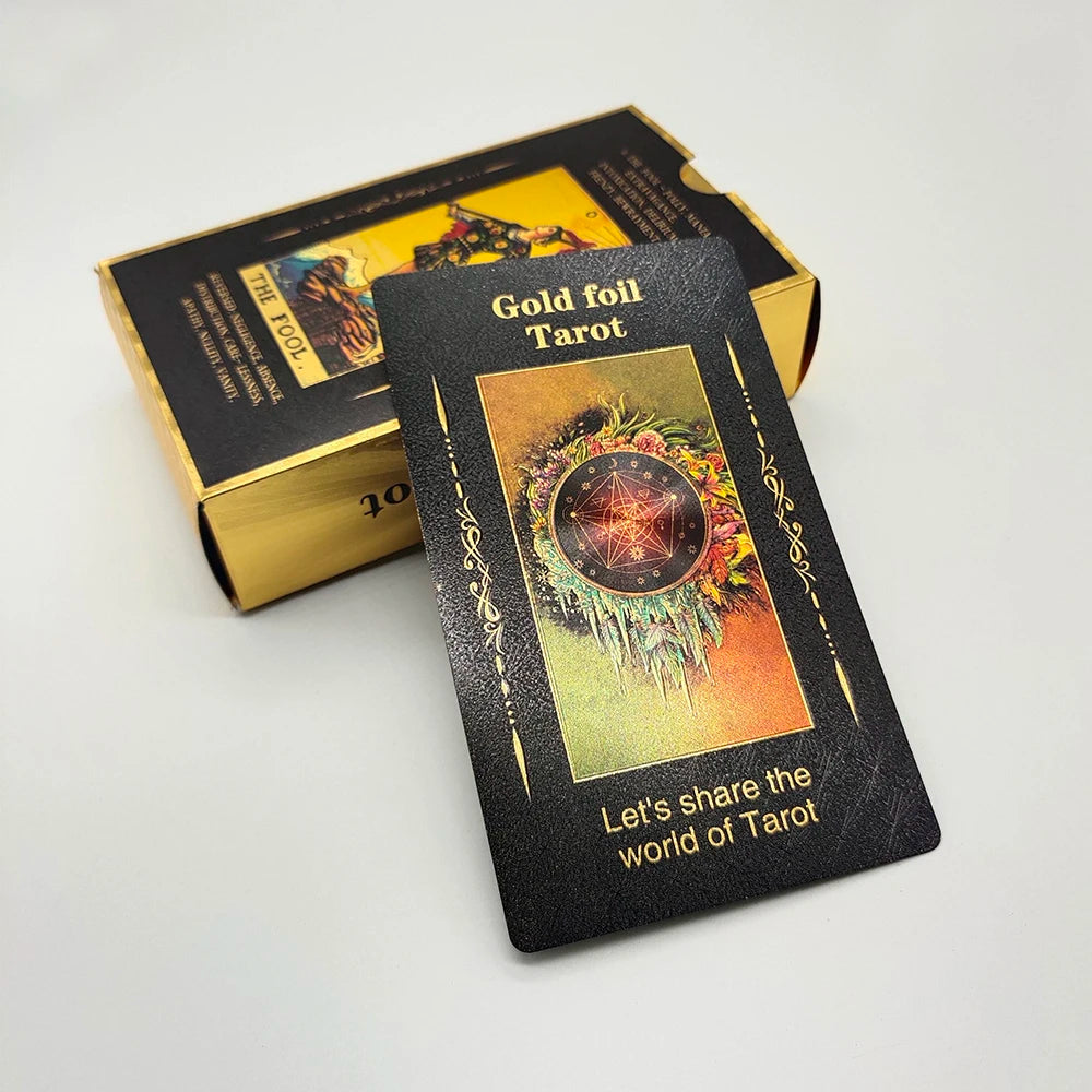 Gold Foil Rider Waite Tarot Deck