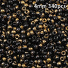 A close-up view of 340 golden gradient glass beads for DIY jewelry making