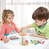 Wooden Color Sorting Toy for Toddlers – Montessori Fine Motor Skills Game