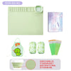 A set of washable silicone painting mats and a watercolor palette for kids
