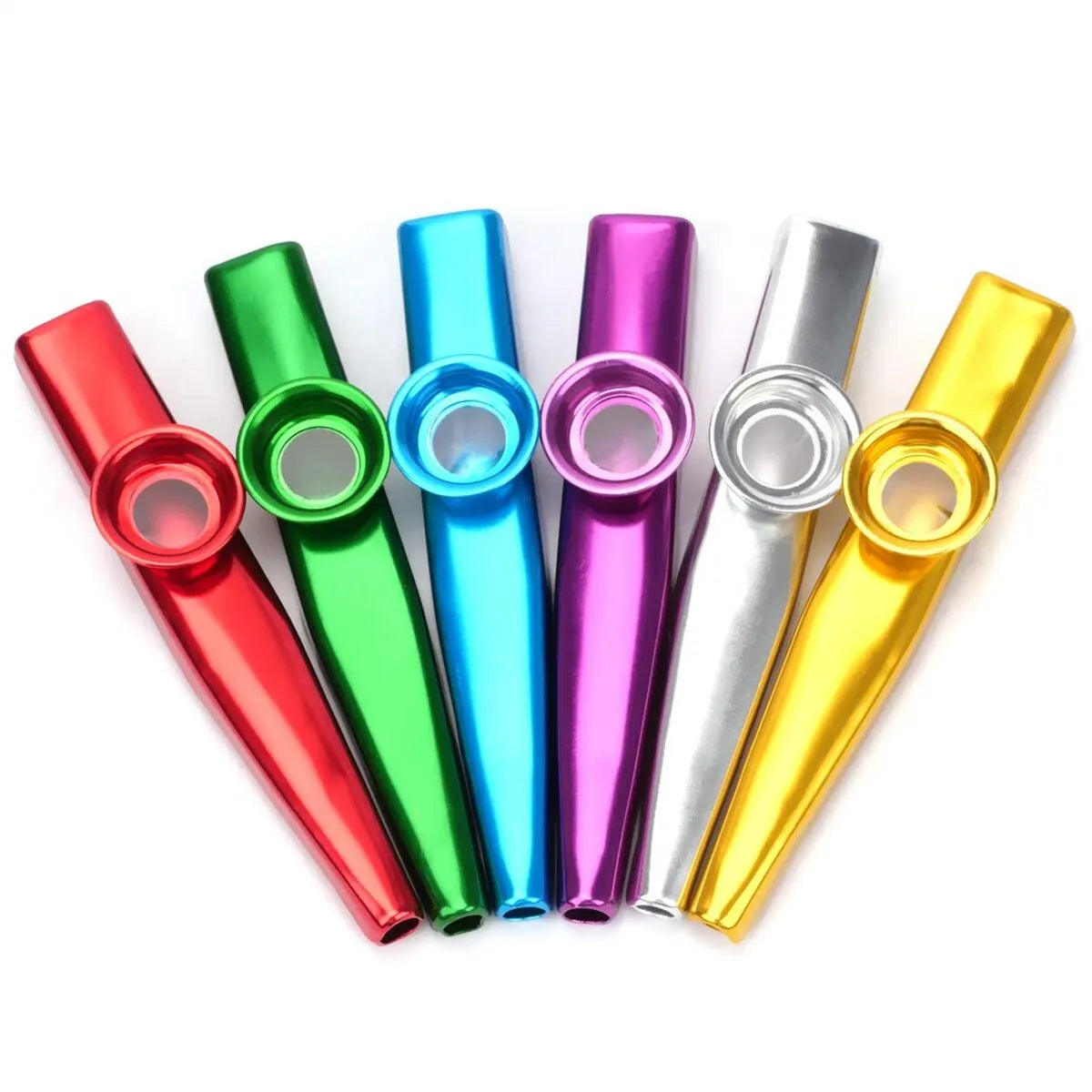 Silver Aluminum Kazoo with Vibrating Membrane