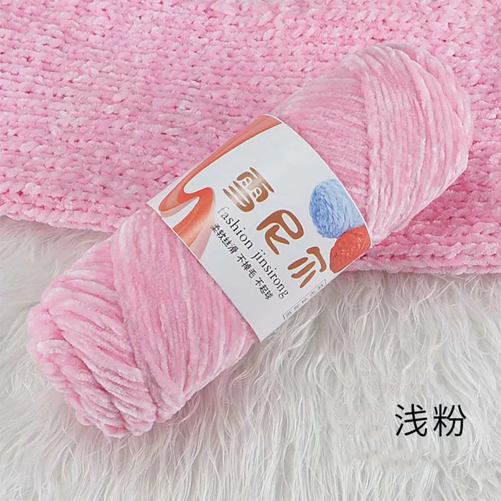 Velvet Chenille Yarn for Plush Crochet Projects