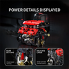 V8 Engine Model Building Blocks Set with Electric Motor