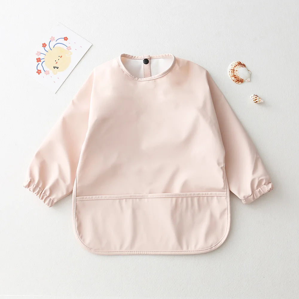 Long-Sleeve Waterproof Baby Bibs for Toddlers