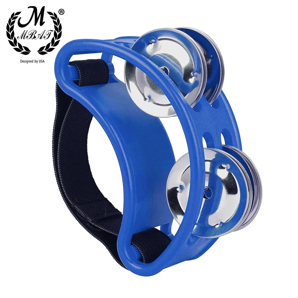 Foot Tambourine with Jingle Bells – Rainbow Percussion Instrument
