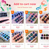 A variety of colorful plastic safety eyes for dolls and amigurumi displayed in various packs and colors.