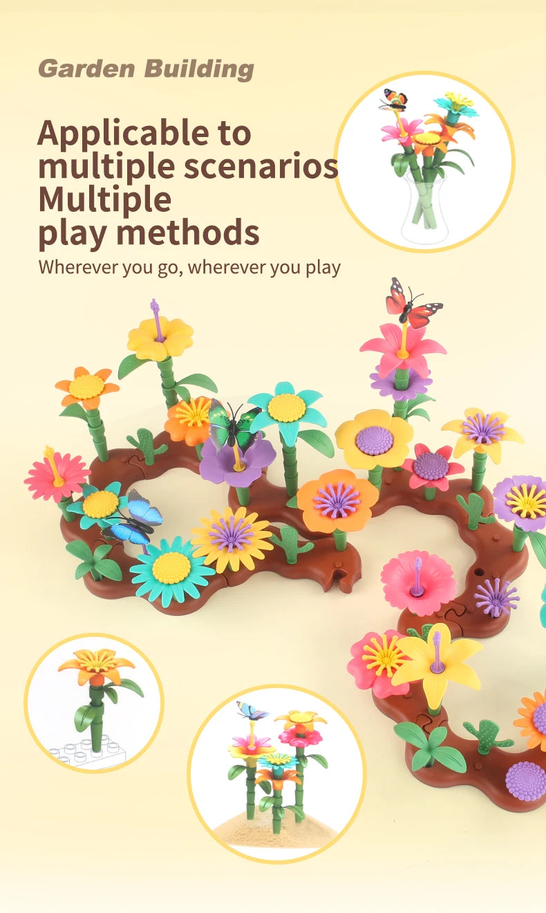 STEM Flower Garden Building Toy Set for Kids
