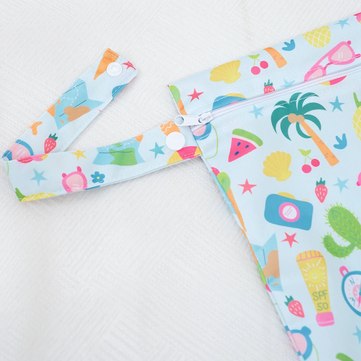 2-Pack Waterproof Wet/Dry Bags for Diapers & Baby Essentials
