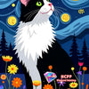 Starry Sky Cat 5D Diamond Painting Kit